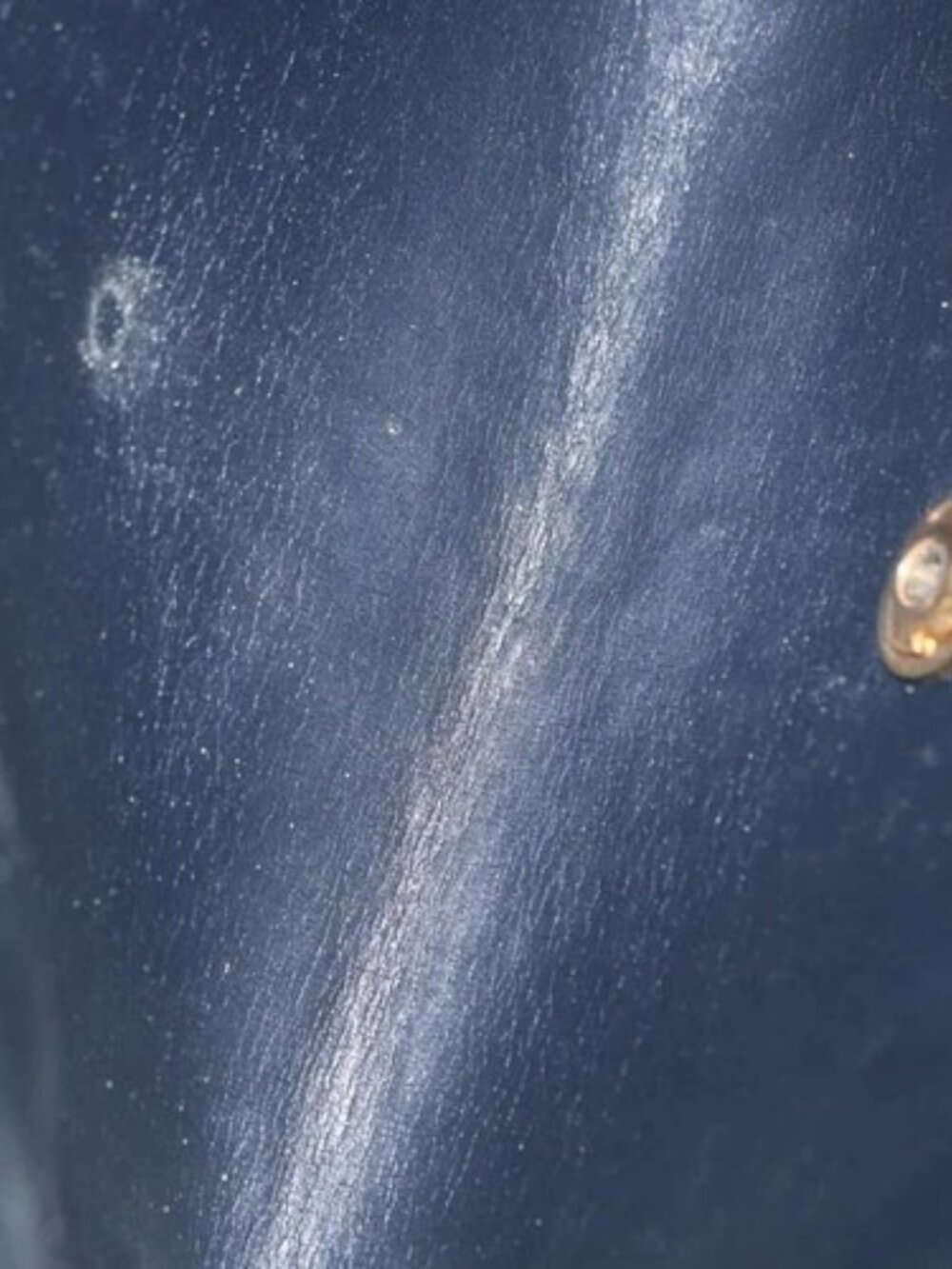 Christian Dior Trotter Canvas Shoulder Bag Navy Gold Auth BA10087 - Picture 12 of 16